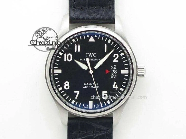 MIROTIME 0310 Mark XVIII IW327002 SS Mk Maker Best Edition White Dial On Black Leather Strap A SunProtective 7298